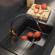 Bateria kuchenna z elastyczną wylewką różowe złoto GRADO PLUS obrotowy perlator Granitan – archiwalne 7