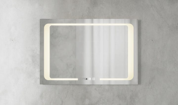 Prostokątne podświetlane lustro energooszczędne LED 90x60 Minor Chrom Granitan – elementy zestawu i akcesoria