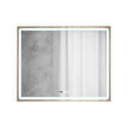 Prostokątne podświetlane lustro energooszczędne LED 100x80 Orion Rose Gold Granitan
