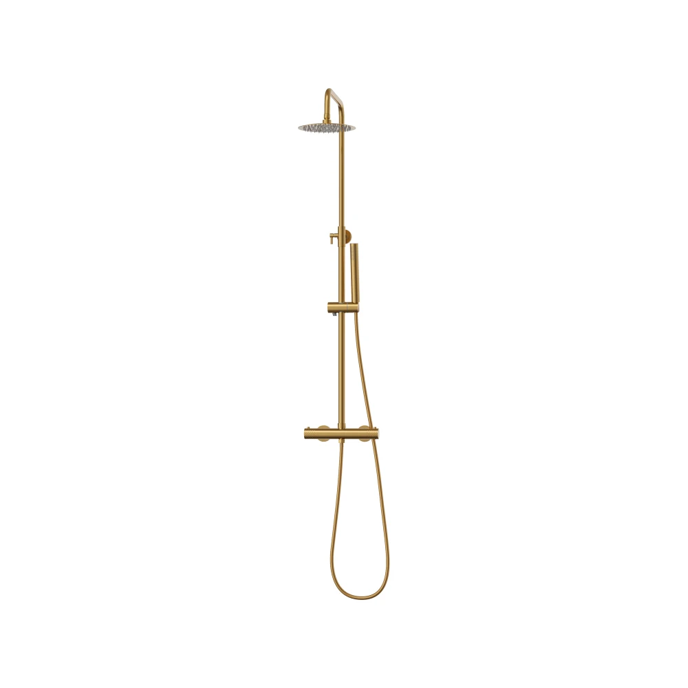 Zestaw natryskowy termostatyczny prysznicowy z deszczownicą GLAMI BRUSHED GOLD Granitan – archiwalne 17