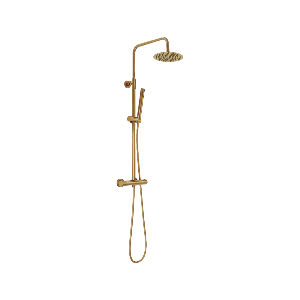 Zestaw natryskowy termostatyczny prysznicowy z deszczownicą GLAMI BRUSHED GOLD Granitan – archiwalne 26