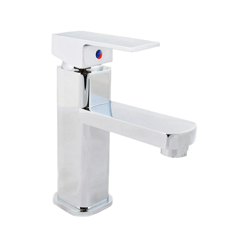 Bateria umywalkowa CUBIC kwadratowa - Chrom Granitan