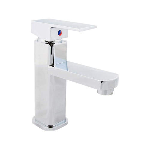 Bateria umywalkowa CUBIC kwadratowa - Chrom Granitan