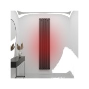 Grzejnik łazienkowy AXIS 140x30 czarny dekoracyjny panelowy, wysoka moc Granitan – archiwalne 7