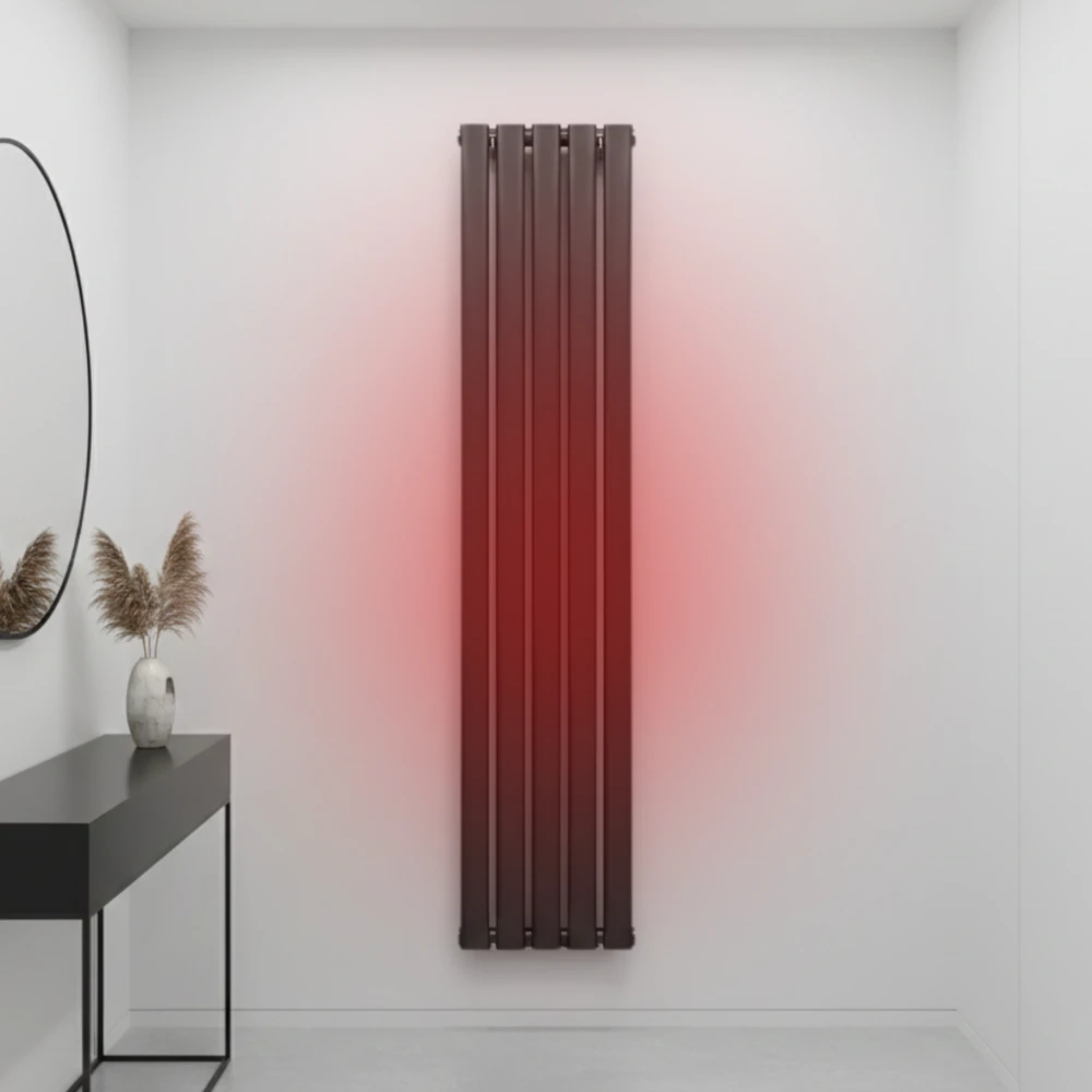 Grzejnik łazienkowy AXIS 140x30 czarny dekoracyjny panelowy, wysoka moc Granitan – archiwalne 13