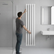 Grzejnik łazienkowy AXIS 140x30 biały dekoracyjny panelowy, wysoka moc Granitan – archiwalne 25