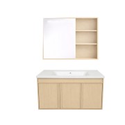 Szafka łazienkowa zestaw umywalka lustro wisząca nowoczesna lucy light 100x47 premium Granitan – archiwalne 10