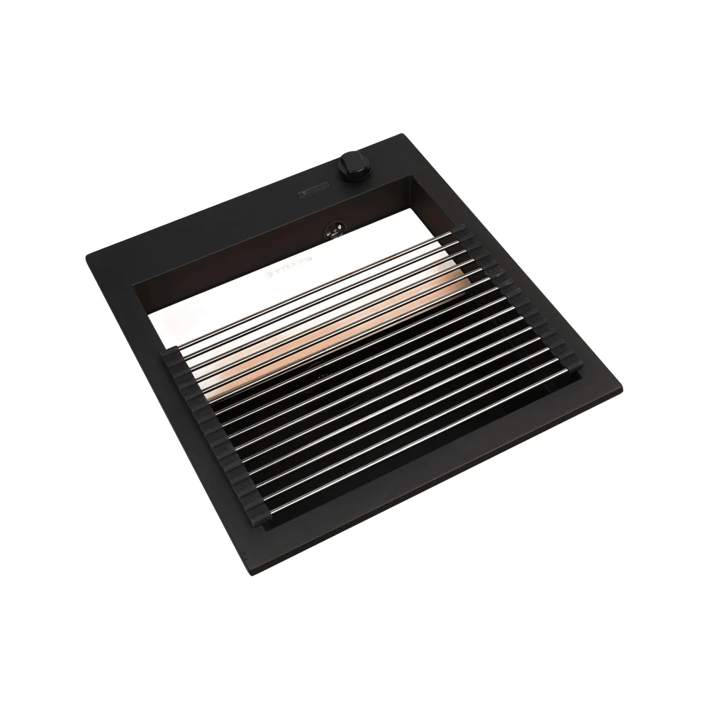 Zlew SIROS (47x51,5) 1B volcano Black Edition Granitan