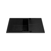 Zlew KEROS (76x48) 1B 1D Black Edition Granitan