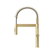 Bateria kuchenna spiralna wyciągana wylewka wysoka brushed gold kran Elara Granitan