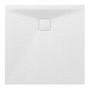 BRODZIK PRYSZNICOWY KWADRATOWY 80 x 80 CM BIAŁY SMC KOMPOZYT TEJA Granitan – aranżacja / widok z boku