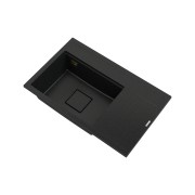 Zlew rendo czarny z drobinkami złota komora lewa granitowy nowoczesny Granitan
