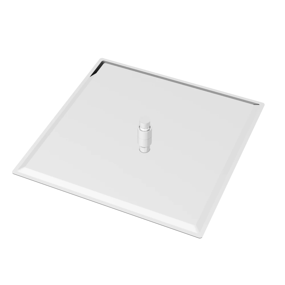 Deszczownica natryskowa prysznicowa kwadratowa chrom SLIM do kabin 40x40cm Granitan – elementy zestawu i akcesoria