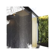 Deszczownica natryskowa prysznicowa kwadratowa brush gold SLIM do kabin 30 cm Granitan – zdjęcie 6