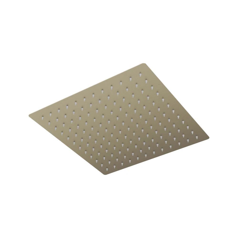 Deszczownica natryskowa prysznicowa kwadratowa brush gold SLIM do kabin 30 cm Granitan – zdjęcie 7