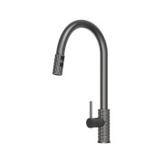 Bateria kuchenna z wyciąganą wylewką kran SNAKE PRO gun grey stojący do kuchni Granitan – archiwalne 10