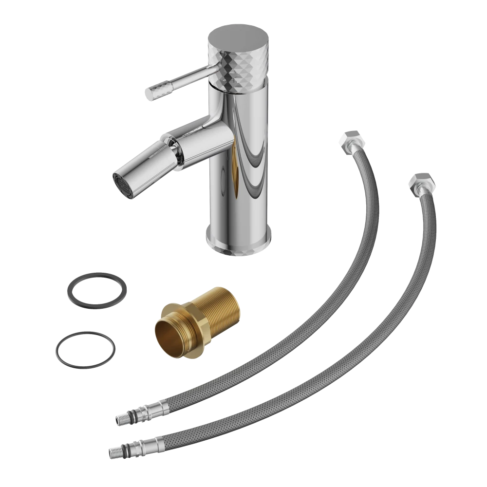 Bateria bidetowa stojąca jednouchwytowa kran bidet ruchomy GLAMI chrom Granitan – zdjęcie 6