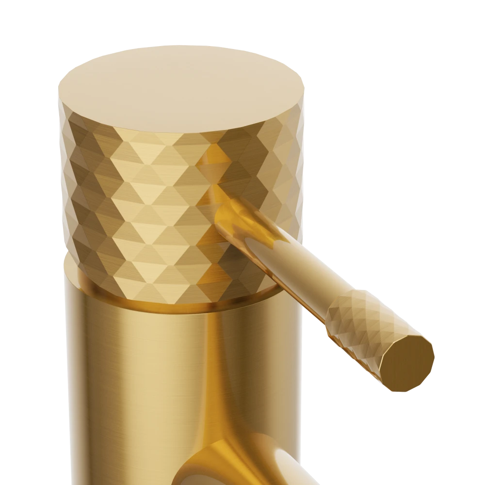 BATERIA UMYWALKOWA BRUSHED GOLD NISKA ŁAZIENKOWA NOWOCZESNY KRAN GLAMI Granitan – zdjęcie 5