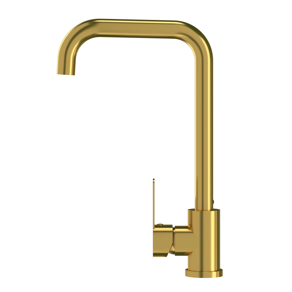 Bateria kuchenna szczotkowane złoto STEEL Granitan – ujęcie z bliska / detal