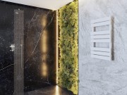 GRZEJNIK ŁAZIENKOWY BIAŁY 80x45 cm OSLO Granitan – aranżacja / widok z boku