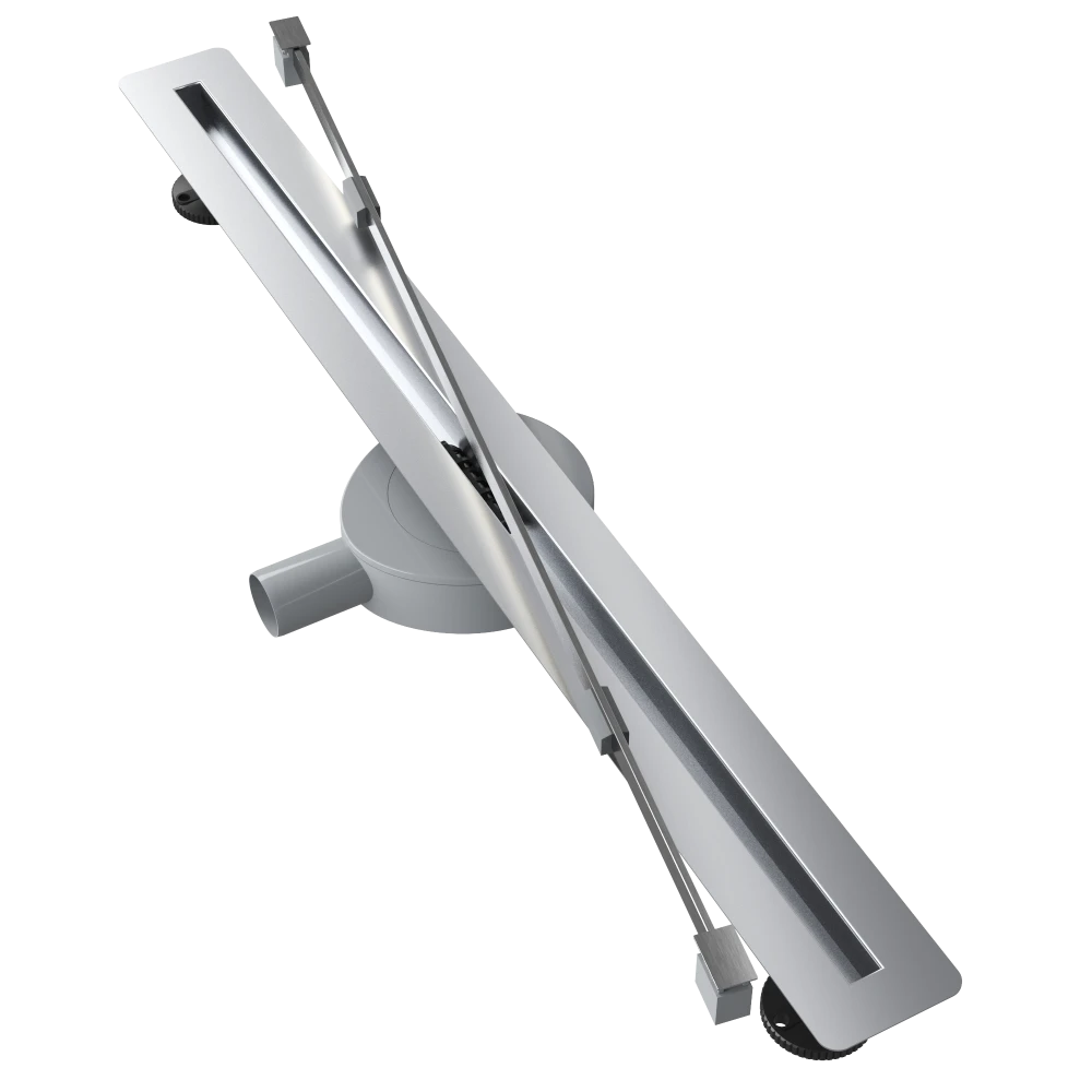 ODPŁYW LINIOWY POD PŁYTKĘ 80 cm STAL SYFON PRYSZNIC BRODZIK LUNO INOX Granitan – elementy zestawu i akcesoria