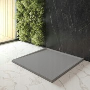 BRODZIK PRYSZNICOWY KWADRATOWY 90 x 90 CM SZARY VIVA Granitan – ujęcie z bliska / detal