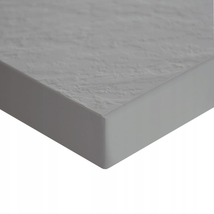 BRODZIK PRYSZNICOWY KWADRATOWY 90 x 90 CM SZARY VIVA Granitan – aranżacja / widok z boku