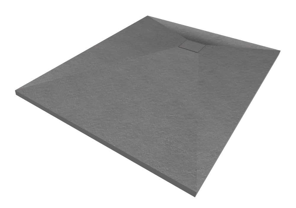 BRODZIK PRYSZNICOWY KWADRATOWY 120 x 90 CM SZARY SMC KOMPOZYT TEJA Granitan – ujęcie z bliska / detal