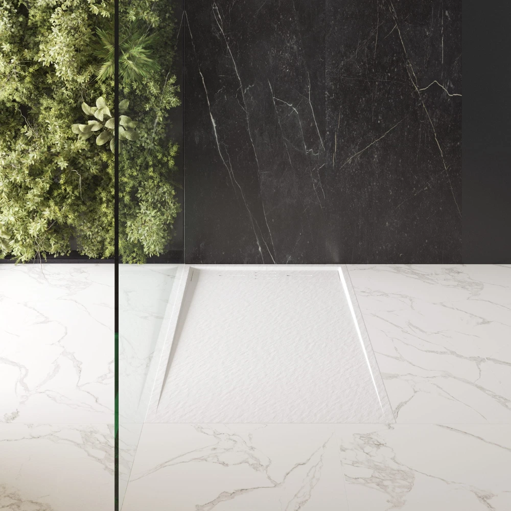BRODZIK PRYSZNICOWY PROSTOKĄTNY 120 x 80 CM BIAŁY VIVA Granitan – zdjęcie 5