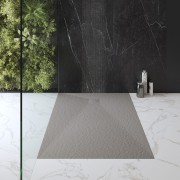 BRODZIK PRYSZNICOWY KWADRATOWY 120 x 90 CM SZARY SMC KOMPOZYT TEJA Granitan – aranżacja / widok z boku