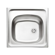 Zlewozmywak stalowy jednokomorowy Pyramis E 33 - 60 mm stal gładki Inox Granitan