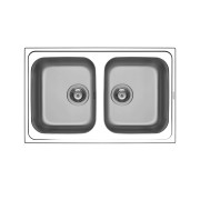 Zlewozmywak stalowy dwukomorowy Pyramis ATHENA EXTRA (79x50) 2B stal inox Granitan