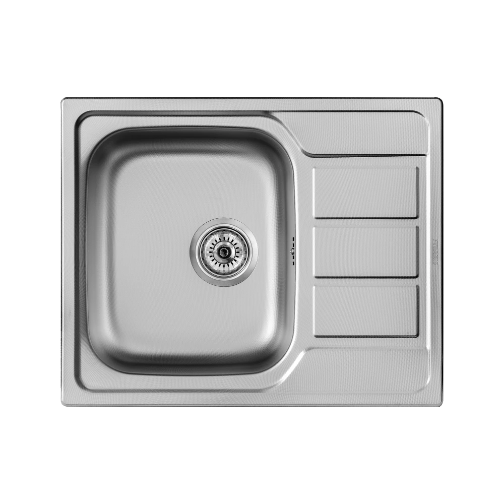 Zlewozmywak jednokomorowy Pyramis Athena stal (62x50) len Inox Granitan