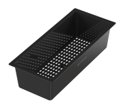 Pyramis zlew granitowy CAMEA (79x50) prawy BLACK EDITION+ Bateria FLEXOS Granitan – elementy zestawu i akcesoria