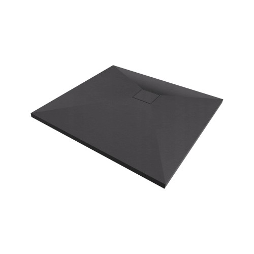 BRODZIK PRYSZNICOWY KWADRATOWY 80 x 80 CM CZARNY SMC KOMPOZYT TEJA Granitan