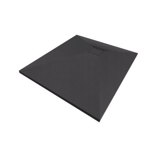 BRODZIK PRYSZNICOWY PROSTOKĄTNY 100x80 CM CZARNY SMC KOMPOZYT TEJA Granitan