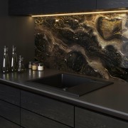 Zlewozmywak granitowy z ociekaczem Pyramis Mido 62x50 VOLCANO czarny mat Granitan – zdjęcie 5