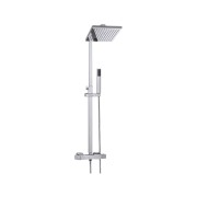 Bateria prysznicowa termostatyczna deszczownica cube slim chrom Granitan