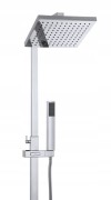 Bateria prysznicowa termostatyczna deszczownica cube slim chrom Granitan – aranżacja / widok z boku