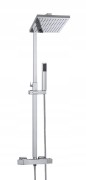 Bateria prysznicowa termostatyczna deszczownica cube slim chrom Granitan – elementy zestawu i akcesoria