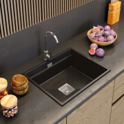 Bateria kuchenna inox PRESTIGE Granitan – ujęcie z bliska / detal