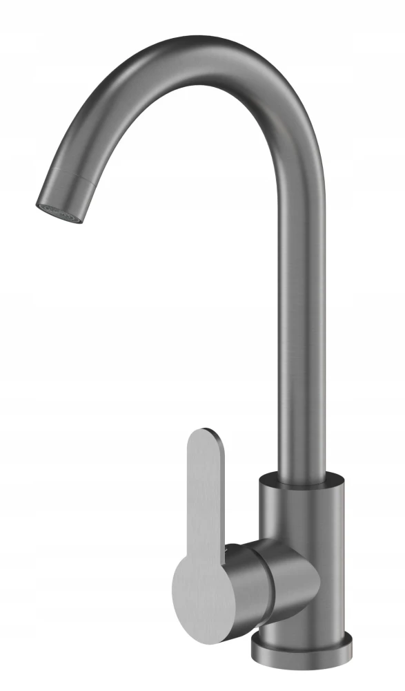 Bateria kuchenna gun grey PRESTIGE Granitan – aranżacja / widok z boku