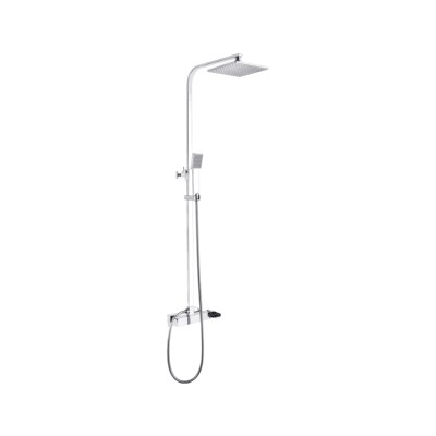 Cube chrom bateria deszczownica zestaw prysznicowy