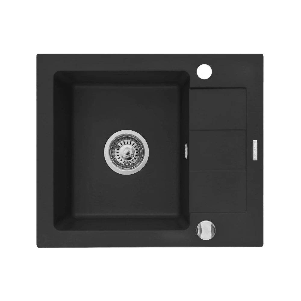 Pyramis zlew granitowy Sparta MINI 56x44 Granitan – ujęcie z bliska / detal
