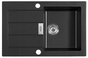 Zlewozmywak FRANKE Sirius SID 611-78 +bateria FULL Granitan – aranżacja / widok z boku