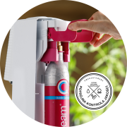 Sodastream cylinder różowy Granitan – elementy zestawu i akcesoria