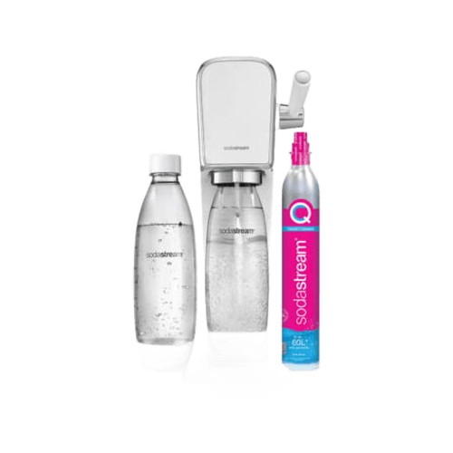 Saturator do wody gazowanej SodaStream ART - Biały zestaw + butelka Granitan