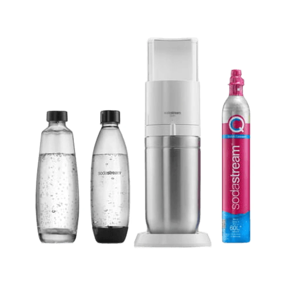 Saturator do wody gazowanej SodaStream Duo - Biały + 2 butelki Granitan – aranżacja / widok z boku