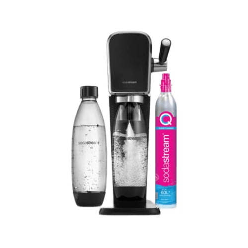 Saturator do wody gazowanej SodaStream ART - Czarny zestaw + butelka Granitan