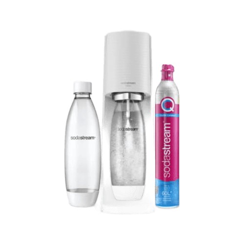 Saturator do wody gazowanej SodaStream Terra - Biały zestaw + butelka Granitan